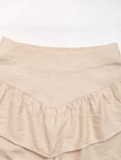 Women's Chinos Shorts Fashion Streetwear Short High Waist Plain Ruffle Comfy Soft Comfortable Micro-elastic Outdoor Street Khaki Summer Regular Fit
