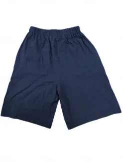 Women's Chinos Shorts Fashion Streetwear Basic Knee Length High Waist Plain Pocket Elastic Waistband Comfy Soft Comfortable Micro-elastic Outdoor Street Dark-Gray Navy Black White Summer Spring Loose