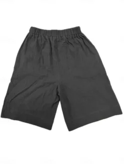 Women's Chinos Shorts Fashion Streetwear Basic Knee Length High Waist Plain Pocket Elastic Waistband Comfy Soft Comfortable Micro-elastic Outdoor Street Dark-Gray Navy Black White Summer Spring Loose