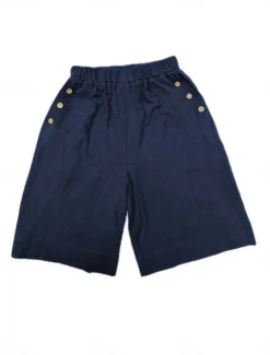 Women's Chinos Shorts Fashion Streetwear Basic Knee Length High Waist Plain Pocket Elastic Waistband Comfy Soft Comfortable Micro-elastic Outdoor Street Dark-Gray Navy Black White Summer Spring Loose