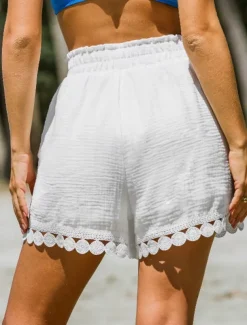Women's Chinos Shorts Streetwear Ethnic Style Basic Short High Waist Plain Pocket Elastic Waistband Comfy Soft Comfortable Micro-elastic Outdoor Vacation Street Black White Pink Blue Summer Regular