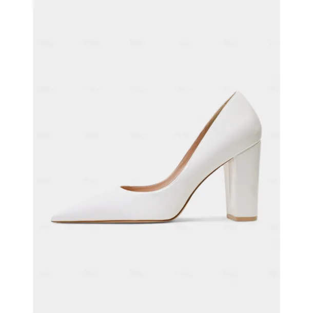 Women's Classic Suede Pointed Toe High Heels | Block Heel Pumps for Work & Parties