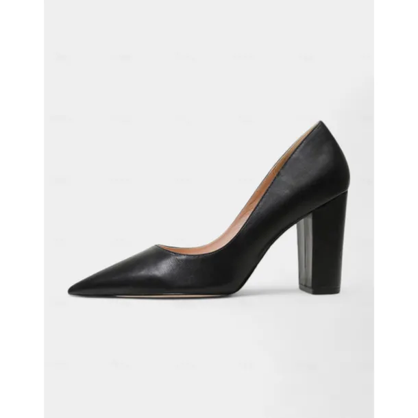 Women's Classic Suede Pointed Toe High Heels | Block Heel Pumps for Work & Parties