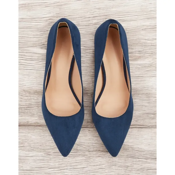 Women's Classic Suede Pointed Toe High Heels | Block Heel Pumps for Work & Parties