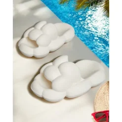 Women's Cloud Slides – Ultra-Soft Puffy Foam Slippers for Poolside, Beach, and Indoor Comfort