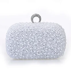 Women's Clutch Bags Party / Evening Bridal Shower Wedding Party Pearls Pearl White Pink Apricot