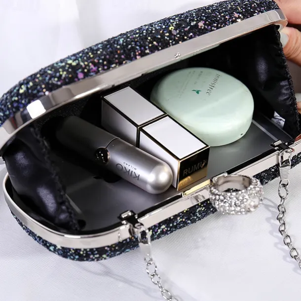 Women's Clutch Evening Bag Wristlet Clutch Bags PU Leather Party Bridal Shower Holiday Rhinestone Large Capacity Lightweight Durable Solid Color Small white Small black Small blue