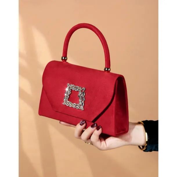 Women's Clutch Evening Bag Shoulder Bags Polyester Party Wedding Party Buckle Chain Large Capacity Multi Carry Solid Color Almond Black Red