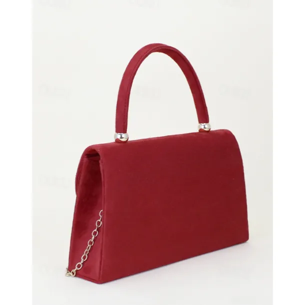 Women's Clutch Evening Bag Shoulder Bags Polyester Party Wedding Party Buckle Chain Large Capacity Multi Carry Solid Color Almond Black Red