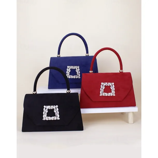 Women's Clutch Evening Bag Shoulder Bags Polyester Party Wedding Party Buckle Chain Large Capacity Multi Carry Solid Color Almond Black Red