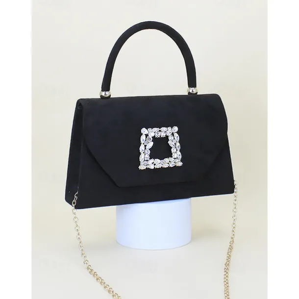 Women's Clutch Evening Bag Shoulder Bags Polyester Party Wedding Party Buckle Chain Large Capacity Multi Carry Solid Color Almond Black Red