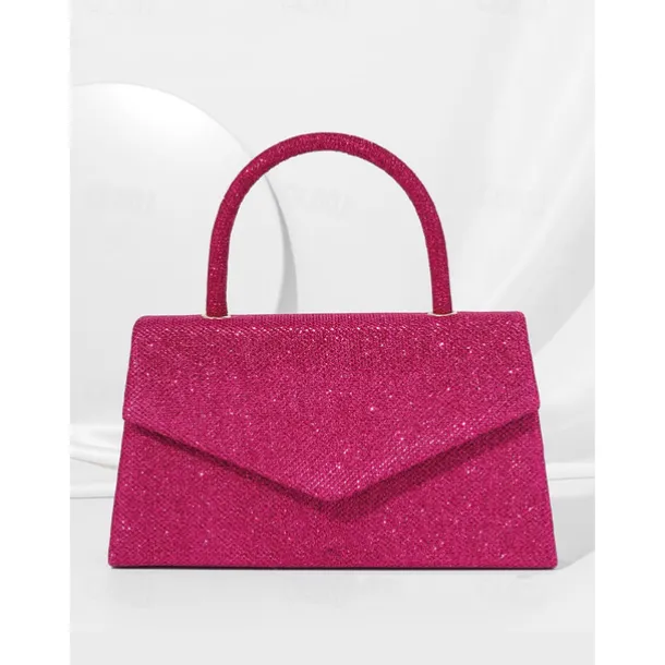 Women's Clutch Evening Bag Shoulder Bags Flap Bag Polyester Party Wedding Party Chain Large Capacity Multi Carry Solid Color Silver Black Champagne