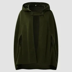 Women's Coat Cloak / Capes Hoodie Jacket Party Christmas Halloween Special Occasion Fall Winter Coat Windproof Warm Adorable Artistic / Retro Stylish Jacket Sleeveless Plain Oversize / Daily