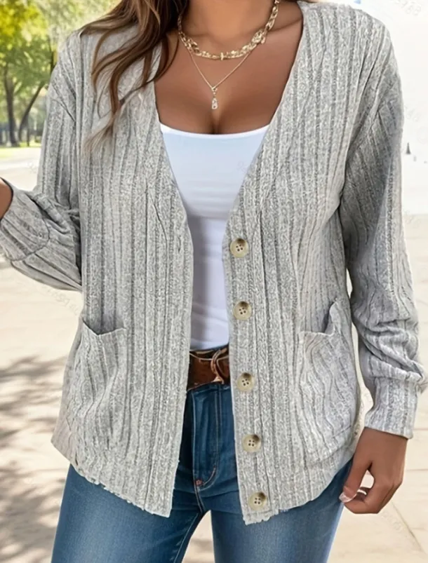 Women's Coat Outdoor Street Daily Wear Fall Winter Short Coat Regular Fit Thermal Warm Breathable Stylish Casual Jacket Long Sleeve Plain with Pockets Black Green Gray