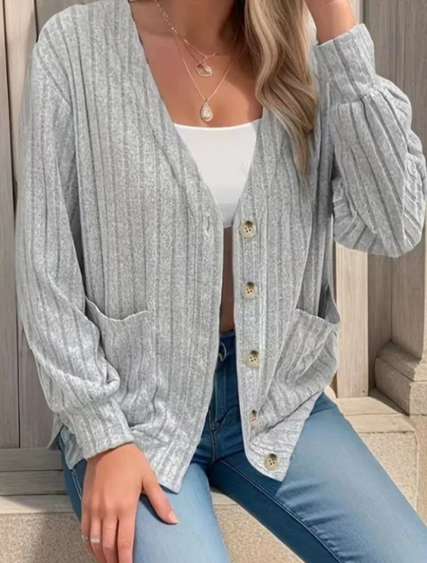 Women's Coat Outdoor Street Daily Wear Fall Winter Short Coat Regular Fit Thermal Warm Breathable Stylish Casual Jacket Long Sleeve Plain with Pockets Black Green Gray