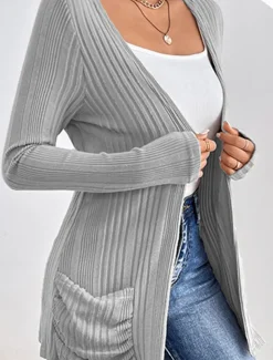 Women's Coat Outdoor Street Daily Wear Fall Winter Regular Coat Regular Fit Thermal Warm Breathable Stylish Casual Jacket Long Sleeve Plain with Pockets Black Pink Green