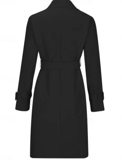 Women's Coat Outdoor Street Daily Wear Fall Winter Regular Coat Regular Fit Thermal Warm Breathable Stylish Casual Jacket Long Sleeve Plain with Pockets Black Army Green Red