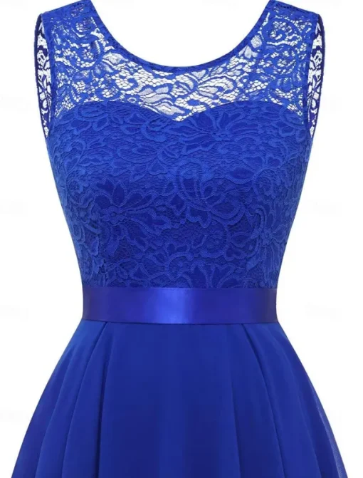 Women's Cocktail Party Dress Lace Dress Swing Dress Long Dress Maxi Dress Black Pink Wine Sleeveless Pure Color Lace Fall Spring Summer Crew Neck Fashion 2023 S M L XL XXL 3XL