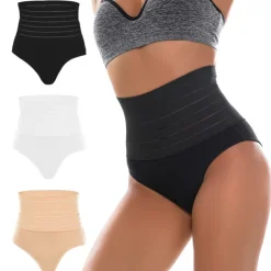 Women's Control Panties Shapewears Tummy Control Push Up Basic Office Valentine's Day Yoga Sport Sexy Breathable Cotton Pure Color Seamed Lace Up Home Outfits