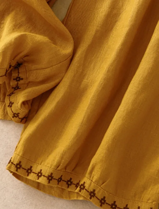 Women's Cotton Chinos Vintage Basic Full Length High Waist Plain Pocket Drawstring Comfort Outdoor Stretchy Vacation Street Causal White Yellow Khaki Beige Summer Spring Fall Loose Fit