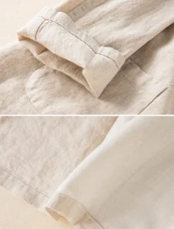 Women's Cotton Linen Blazer Comfortable Breathable Pocket Casual Plain Office Street Casual Daily Wear Single Breasted Regular Turndown Regular Fit Long Sleeve Outerwear White Green Beige Summer
