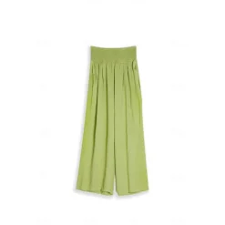 Women's Cotton Linen Pants Wide Leg Trousers Fashion Casual Lounge Full Length High Waist Baggy Micro-elastic Vacation Daily Apple Green Black White Dark Navy Autumn / Fall