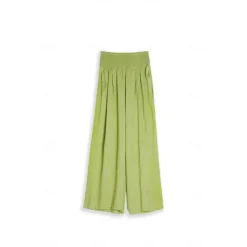 Women's Cotton Linen Pants Wide Leg Trousers Fashion Casual Lounge Full Length High Waist Baggy Micro-elastic Vacation Daily Apple Green Black White Dark Navy Autumn / Fall