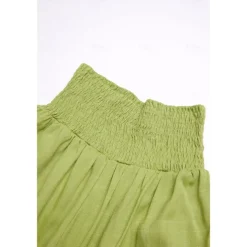 Women's Cotton Linen Pants Wide Leg Trousers Fashion Casual Lounge Full Length High Waist Baggy Micro-elastic Vacation Daily Apple Green Black White Dark Navy Autumn / Fall