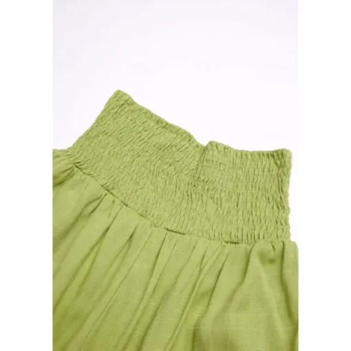 Women's Cotton Linen Pants Wide Leg Trousers Fashion Casual Lounge Full Length High Waist Baggy Micro-elastic Vacation Daily Apple Green Black White Dark Navy Autumn / Fall