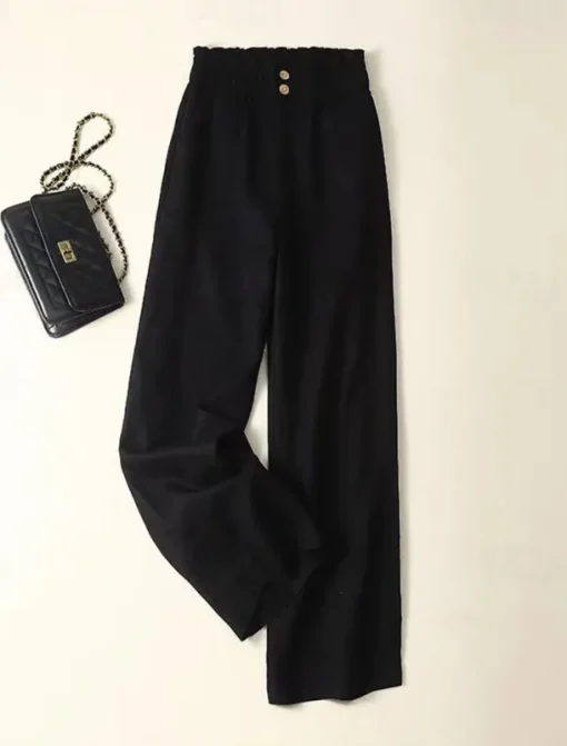 Women's Cotton Linen Pants Pants Trousers Fashion Long Plain Side Pockets Breathability Comfortable Inelastic Casual Daily Black White Beige Spring & Summer Regular Fit