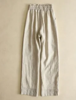 Women's Cotton Linen Pants Pants Trousers Fashion Long Plain Side Pockets Breathability Comfortable Inelastic Casual Daily Black White Beige Spring & Summer Regular Fit