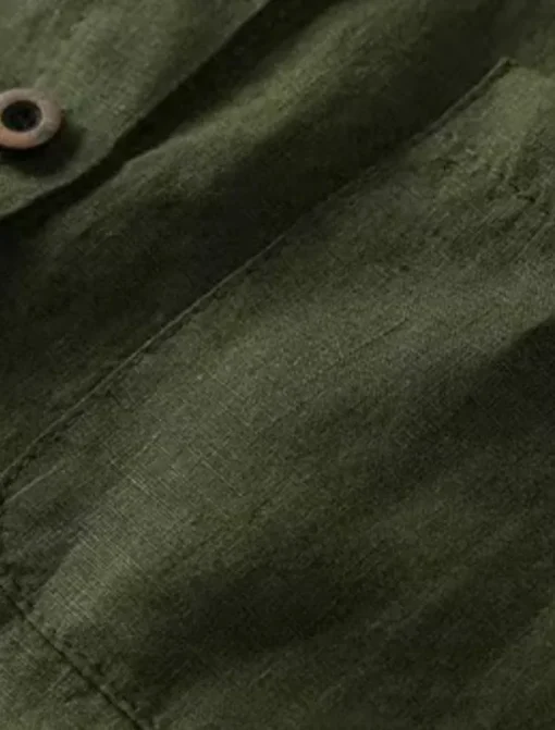 Women's Cotton Linen Shirts Solid Color Stylish Basic Casual Long Sleeve Shirt Collar Long Tops Daily Buttons White Army Green Khaki Summer Fall
