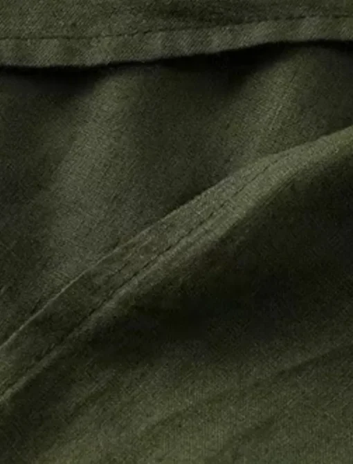 Women's Cotton Linen Shirts Solid Color Stylish Basic Casual Long Sleeve Shirt Collar Long Tops Daily Buttons White Army Green Khaki Summer Fall