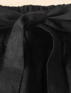 Women's Cotton Linen Shorts Shorts Slacks Casual Short Natural Plain Pocket Elastic Waist Outdoor Comfortable Vacation Holiday Apricot Black White Blue Summer Regular Fit