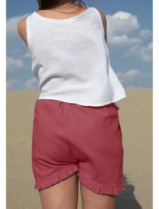 Women's Cotton Linen Shorts Shorts Slacks Casual Daily Casual Short Natural Plain Elastic Waist Comfy Comfortable Daily Wear Going out Wine Grey Black Pink Summer Regular Fit
