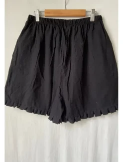 Women's Cotton Linen Shorts Shorts Slacks Casual Daily Casual Short Natural Plain Elastic Waist Comfy Comfortable Daily Wear Going out Wine Grey Black Pink Summer Regular Fit