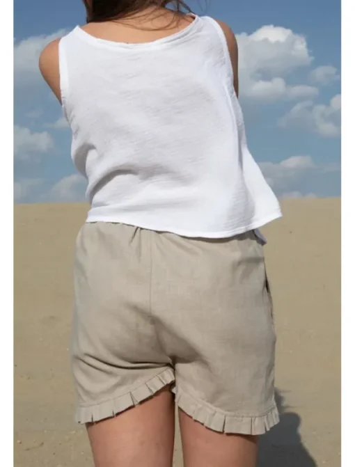 Women's Cotton Linen Shorts Shorts Slacks Casual Daily Casual Short Natural Plain Elastic Waist Comfy Comfortable Daily Wear Going out Wine Grey Black Pink Summer Regular Fit