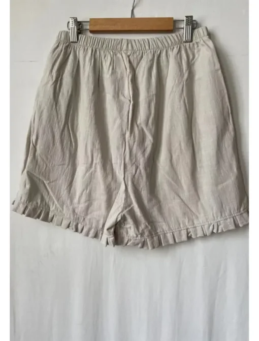 Women's Cotton Linen Shorts Shorts Slacks Casual Daily Casual Short Natural Plain Elastic Waist Comfy Comfortable Daily Wear Going out Wine Grey Black Pink Summer Regular Fit