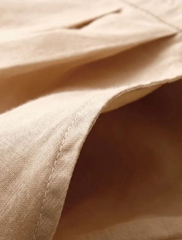 Women's Cotton Linen Shorts Shorts Slacks Casual Short Natural Flower Pocket Printing Comfy Comfortable Street Going out Sapphire Blue Dark Navy Purple Orange Summer Regular Fit