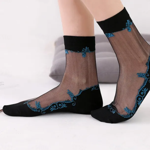 Women's Crew Socks Wedding Work Daily Flower Sexy Lolita 1 Pair