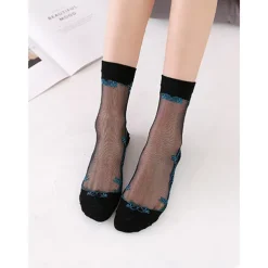 Women's Crew Socks Wedding Work Daily Flower Sexy Lolita 1 Pair