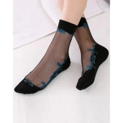 Women's Crew Socks Wedding Work Daily Flower Sexy Lolita 1 Pair