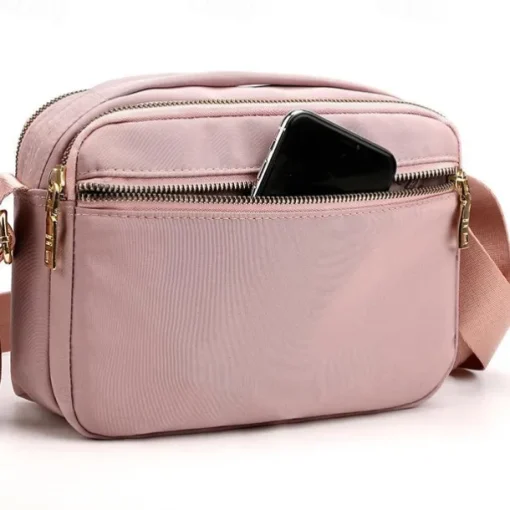 Women's Crossbody Bag Nylon Daily Solid Color Black Pink Blue