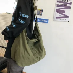 Women's Crossbody Bag Shoulder Bag Canvas Tote Bag Canvas Daily Holiday Zipper Large Capacity Waterproof Breathable Solid Color Balck White Red