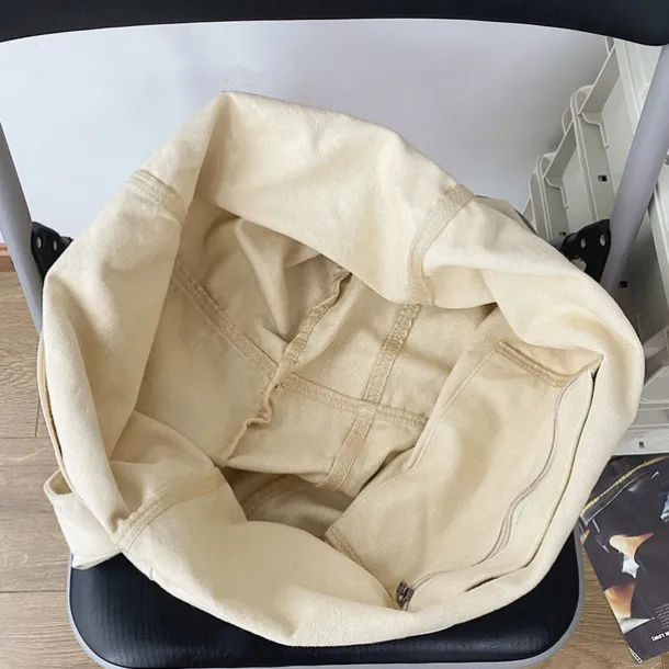 Women's Crossbody Bag Shoulder Bag Canvas Tote Bag Canvas Daily Holiday Zipper Large Capacity Waterproof Breathable Solid Color Balck White Red
