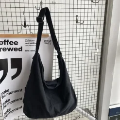 Women's Crossbody Bag Shoulder Bag Canvas Tote Bag Canvas Daily Holiday Zipper Large Capacity Waterproof Breathable Solid Color Balck White Red