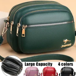 Women's Crossbody Bag Shoulder Bag Dome Bag PU Leather Shopping Daily Zipper Large Capacity Waterproof Lightweight Solid Color Black Red Purple