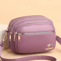 Women's Crossbody Bag Shoulder Bag Dome Bag PU Leather Shopping Daily Zipper Large Capacity Waterproof Lightweight Solid Color Black Red Purple