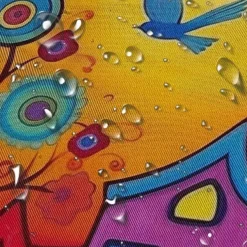 Women's Crossbody Bag Shoulder Bag Bucket Bag Oxford Cloth Nylon Shopping Daily Holiday Print Large Capacity Waterproof Lightweight Flower Outdoor Scene Yellow Blue Purple