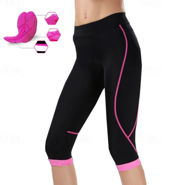 Women's Cycling 3/4 Tights Bike 3/4 Tights Mountain Bike MTB Road Bike Cycling Sports 3D Pad Breathable Quick Dry Moisture Wicking Pink Red Spandex Clothing Apparel Bike Wear